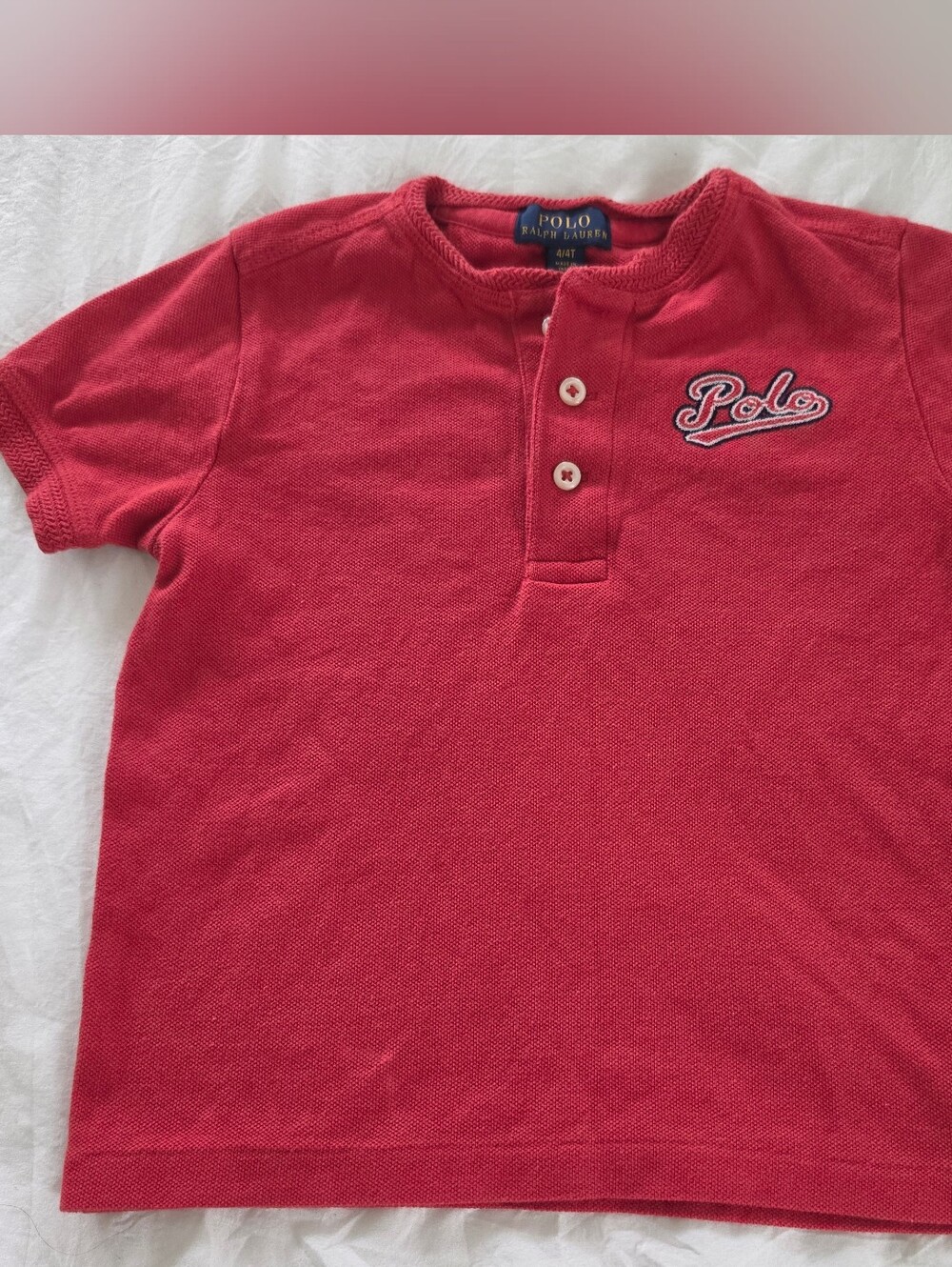 Polo Ralph Lauren Boys Red Logo Polo Shirt 4 /4T